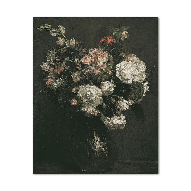 Moody Victorian Paintings Prints Vintage Dark Academia Aesthetic Decor Floral Poster Skeleton Canvas Painting Gallery Wall De Peaceful Pleasures Health and Wellness