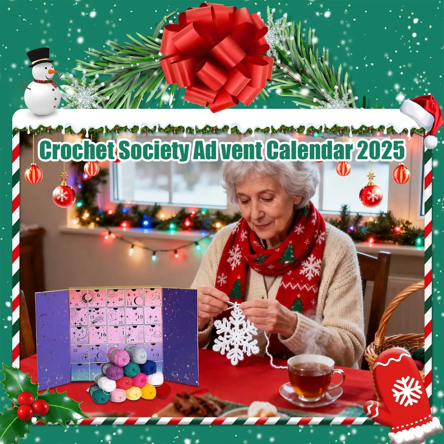 Yarn Christmas Advent Calendar 2025 | 25-Day DIY Craft Set