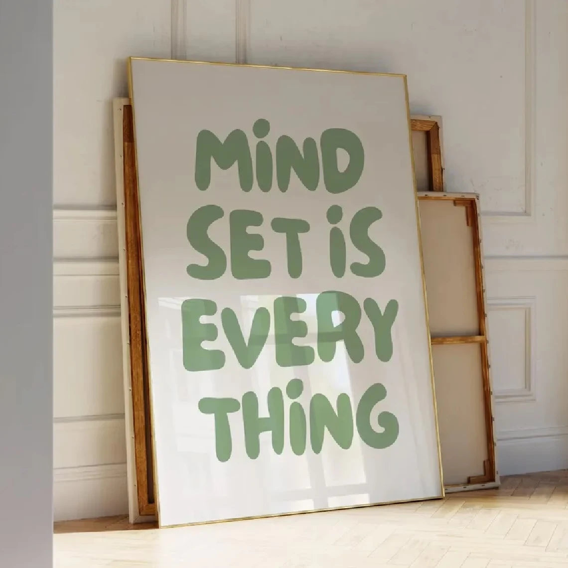 Sage Green Motivational Quote Canvas Wall Art Print | Decor