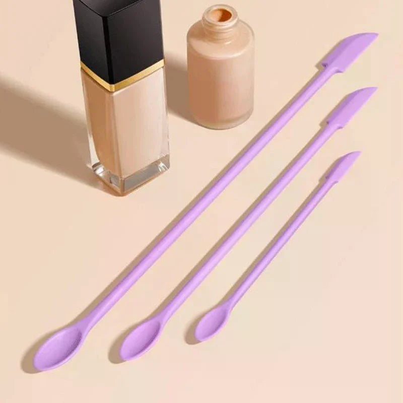 3Pcs Silicone Spatula Set Double-Headed Scraper Cosmetic Jam Cream Deep Bottle Mini Spatula Lengthened Small Tip Spa Makeup Tool Peaceful Pleasures Health and Wellness Default Title