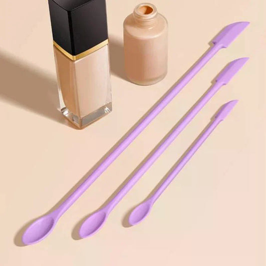 3Pcs Silicone Spatula Set Double-Headed Scraper Cosmetic Jam Cream Deep Bottle Mini Spatula Lengthened Small Tip Spa Makeup Tool Peaceful Pleasures Health and Wellness Default Title
