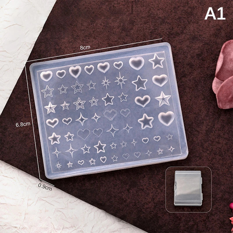 3D Silicone Relief Mold Butterfly Flower Design Nails Diy Design Nail Art Decorations Silicone Nail Mold Nail Accessories Peaceful Pleasures Health and Wellness A1