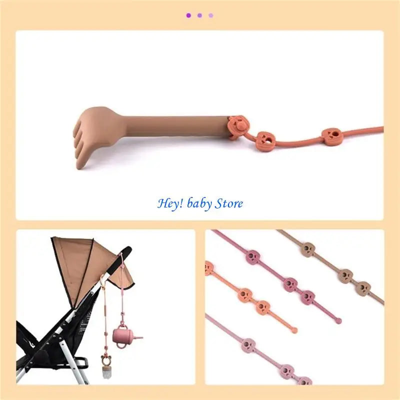 Silicone Pacifier Clip & Teether Strap – Stroller, Crib, High Chair