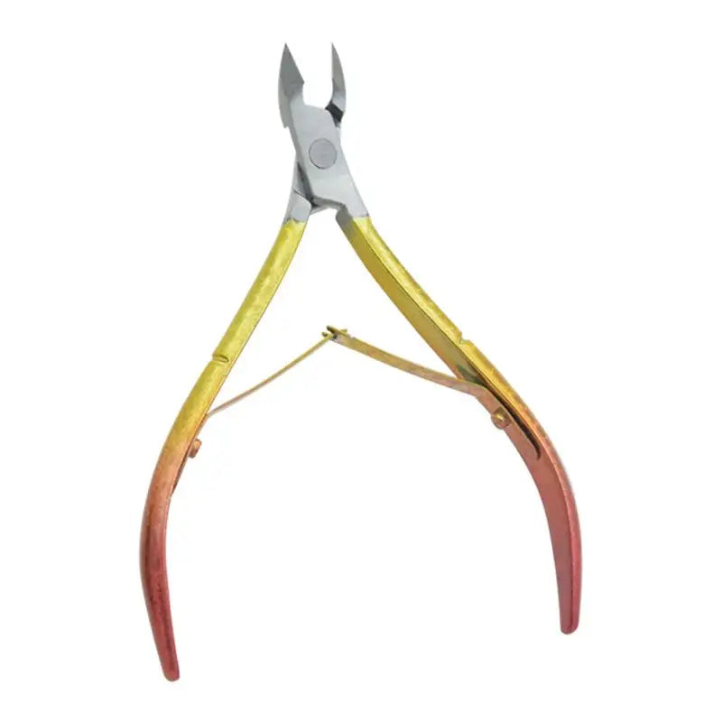 1 Pcs Cuticle Nippers Nail Manicure Cuticle Scissors Clippers Trimmer Dead Skin Remover Pedicure Stainless Steel Cutters Tool Peaceful Pleasures Health and Wellness OPP gradient yellow