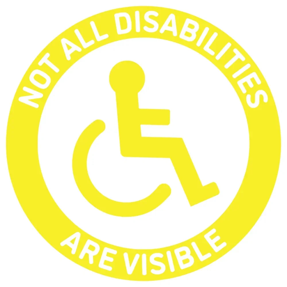 4x Not All Disabilities Are Visible Decal Mental Health Car Truck Sticker Peaceful Pleasures Health and Wellness