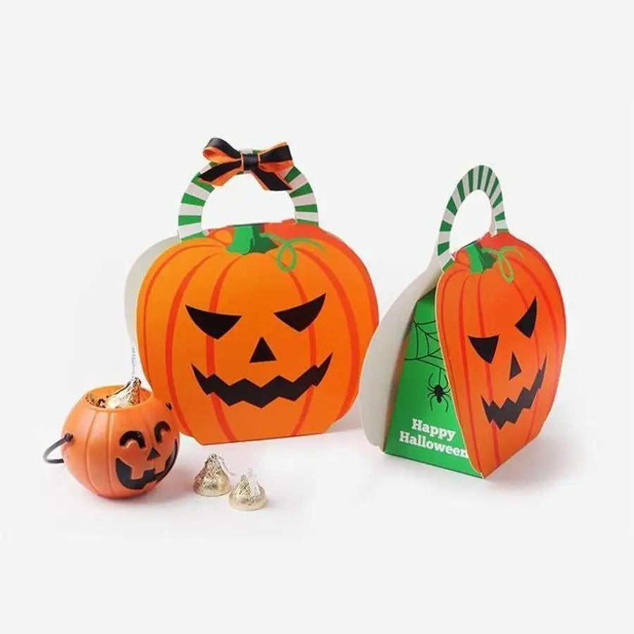 Halloween Pumpkin Shape Wooden Serving Tray Party Snack Fruit Storage