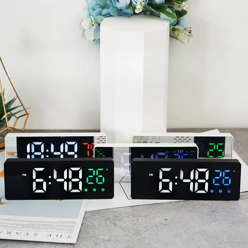 LED Digital Alarm Clock – Voice Control, Snooze & Night Mode LED Alarm Clock Peaceful Pleasures Health and Wellness