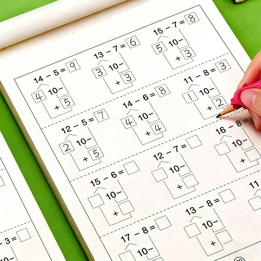 Addition Subtraction Math Workbook 60 Pages Pre-k Kindergarten Peaceful Pleasures Health and Wellness
