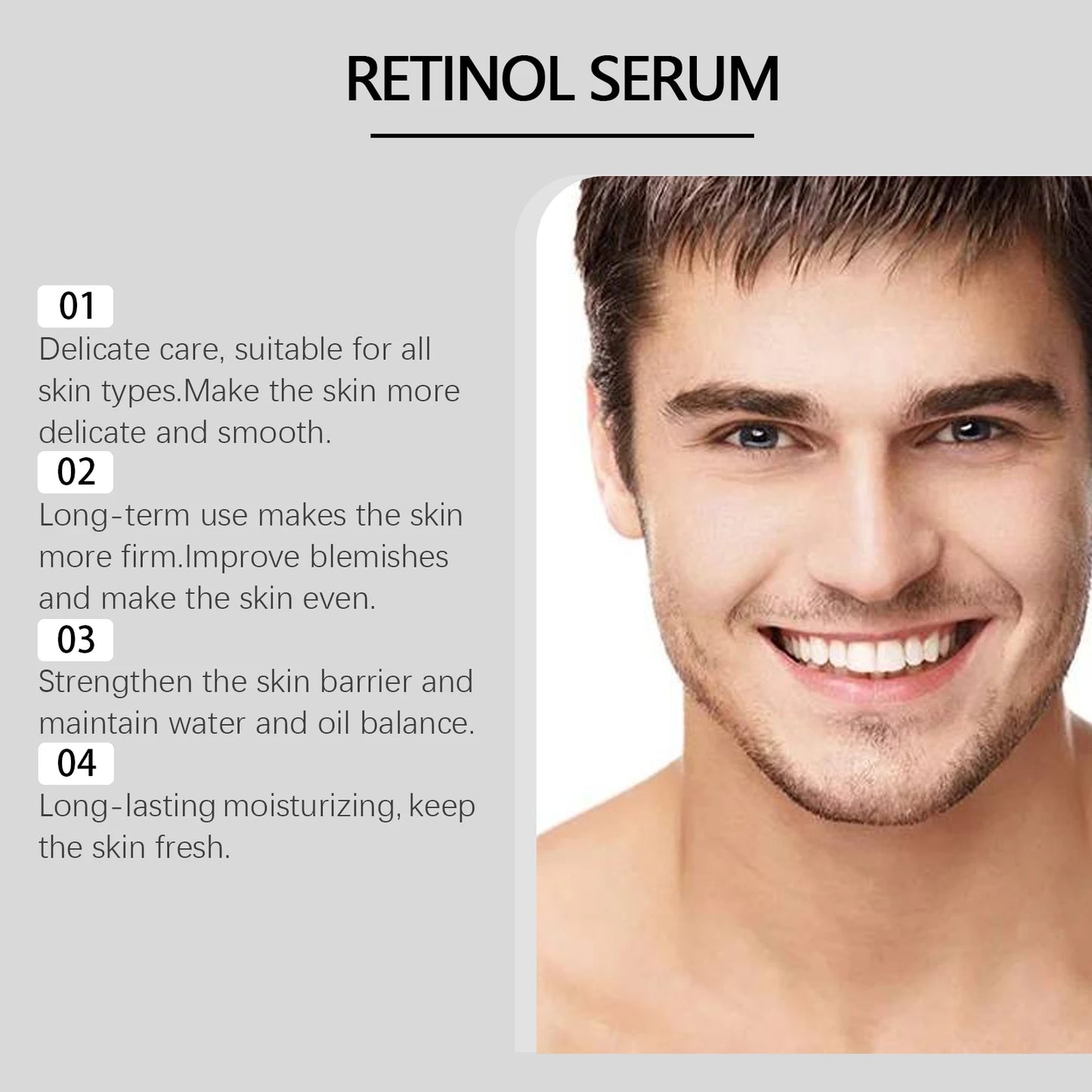 Men's Retinol Face Serum – Hydrating, Pore-Minimizing & Firming