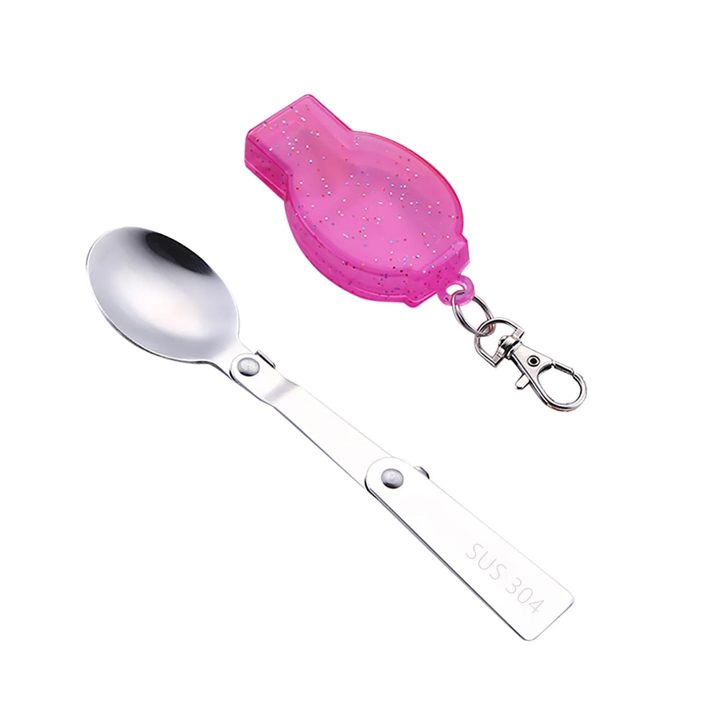 Outdoor Folding Travel Camping Utensil Stainless Pocket Spoon Fork Light Small Foldable Spoon Fork Camping Picnic Tool Tableware Peaceful Pleasures Health and Wellness