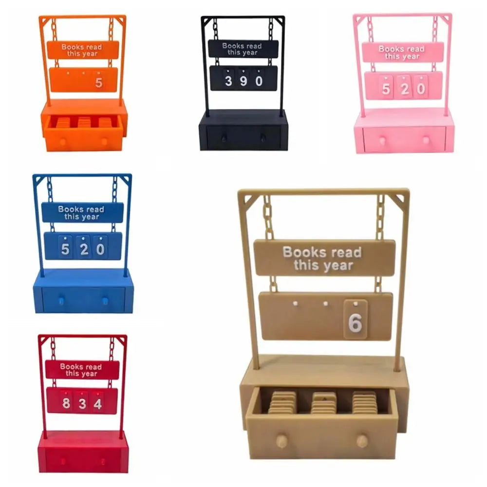 3D Book Read Counter with 30 Number Tags – Reading Tracker