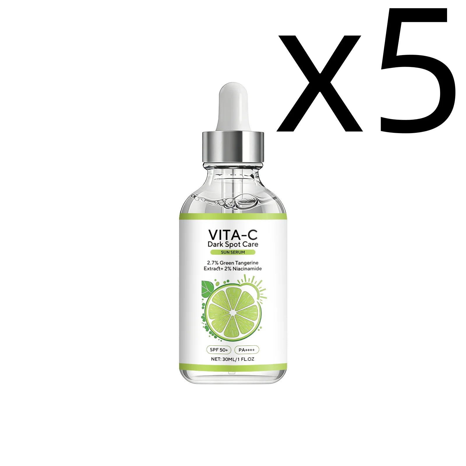 Vitamin C Sunscreen Essence Anti Sunburn Protection Brighten Skin Tone Fade Spots Improve Dullness Nourish Skin Brighten Serum Peaceful Pleasures Health and Wellness 30ml X 5PCS