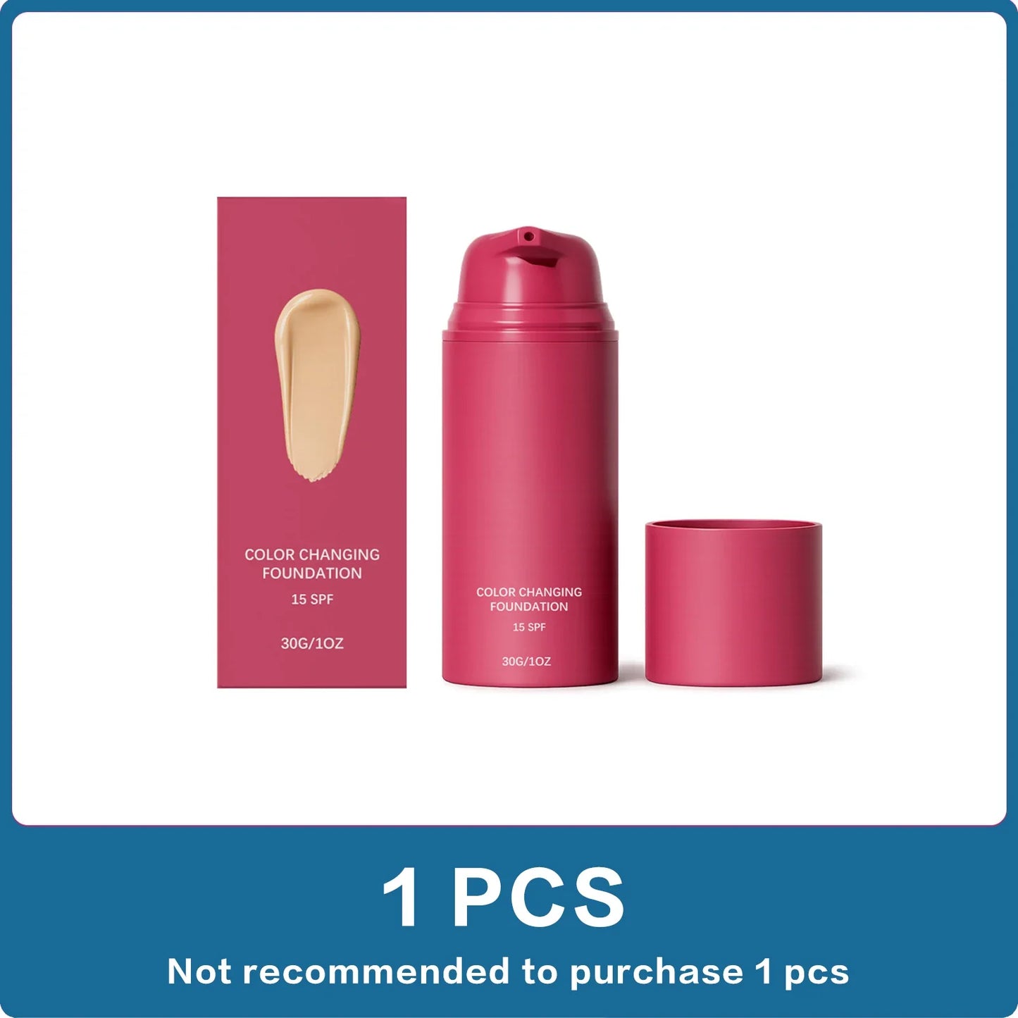 Color Changing Foundation – Tone Adapting, Waterproof, Lightweight 30g