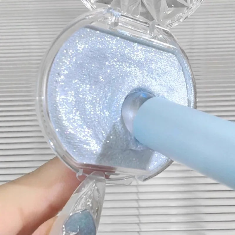 Galaxy Sapphire Diamond Cream Highlighter – Icy Blue Glow