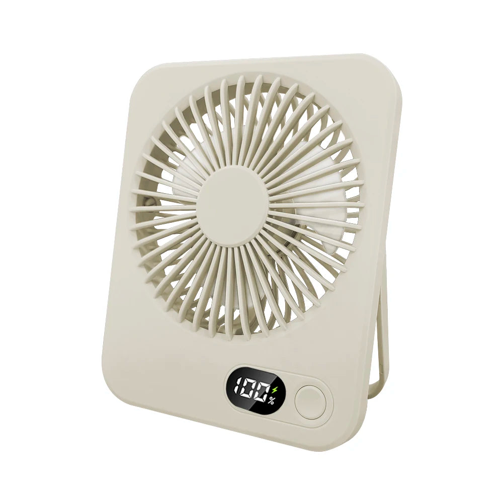 Mini Portable Desk Fan USB Rechargeable Foldable Table Fan Camping Ceiling Fan 5 Speed Wind Air Circulation Wall Hanging Fan Peaceful Pleasures Health and Wellness Yellow
