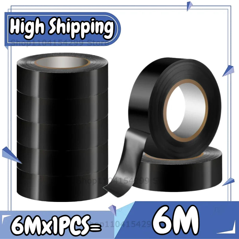 Black PVC Electrical Insulating Tape | Flame Retardant | 1–20 Rolls