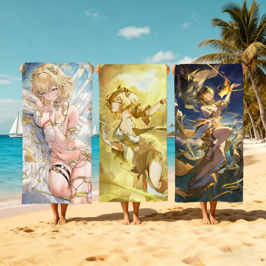 Honkai Star Rail Aglaea Quick-Dry Beach Towel | Soft Pool Towel Anime Beach Towel Peaceful Pleasures Health and Wellness