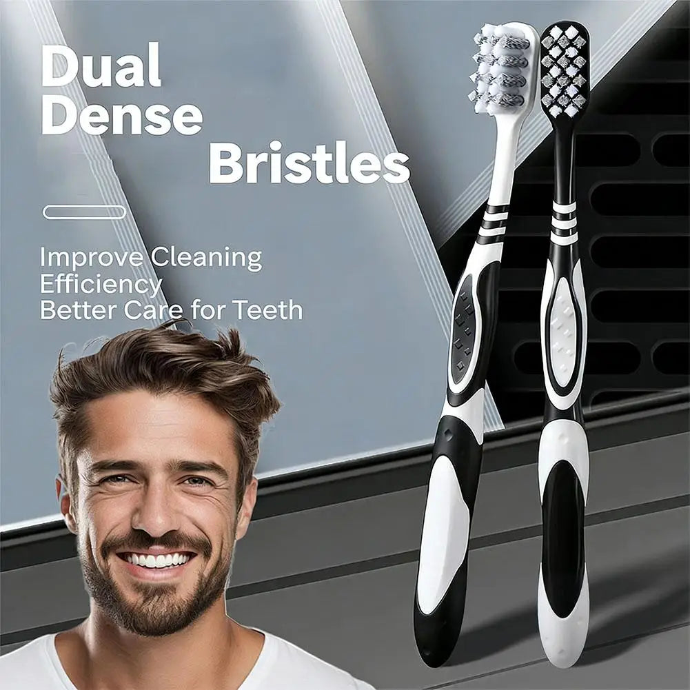 SADOER Hard Bristle Toothbrush 2-Pack – Deep Clean Gift Set