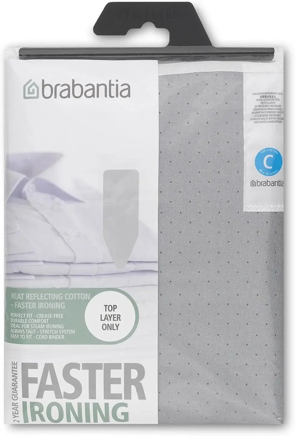 49 x 18 Inch Ironing Board Cover with Durable Foam and Metalized Cotton for Fast Ironing Peaceful Pleasures Health and Wellness