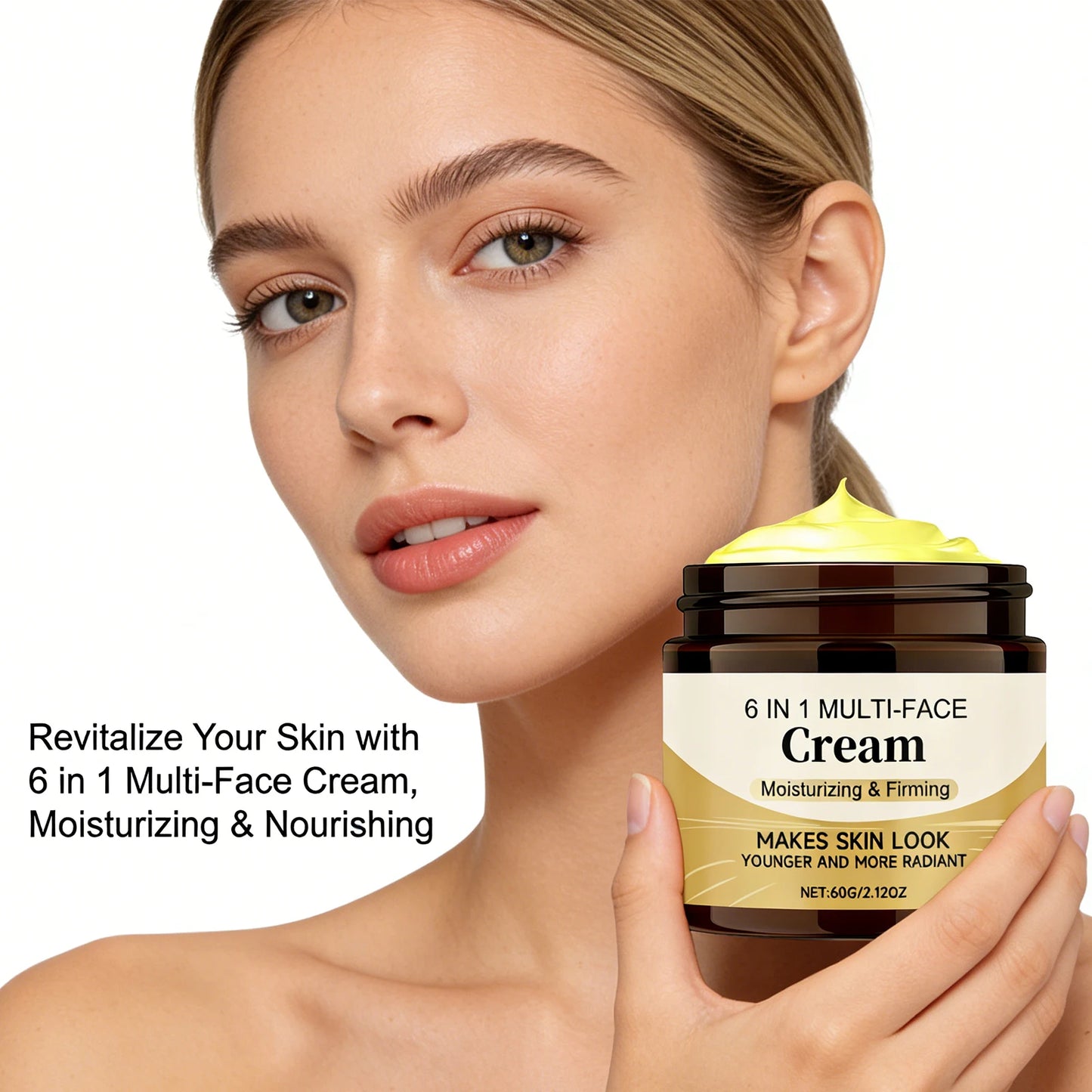 6 in 1 Multi Face Cream Moisturizing Firming Brightneing Skin Tone Nicotinamide Face Cream Lifting Tightening Face Skin Care Peaceful Pleasures Health and Wellness