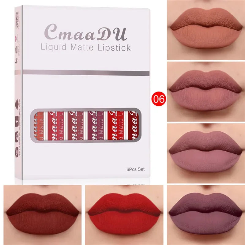 IFANYUO 6-Pc Matte Liquid Lipstick Set – Waterproof Velvet Lip Gloss