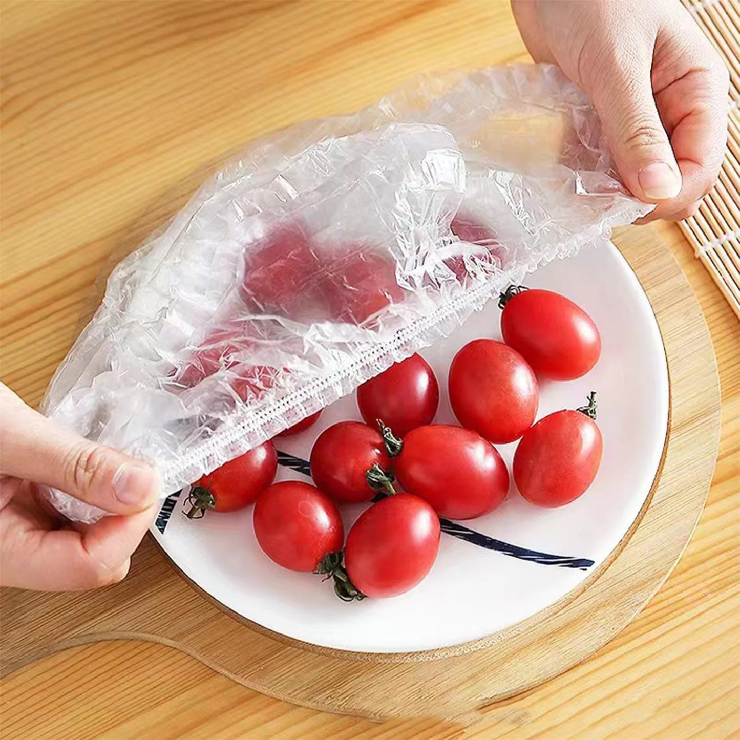 Stretch Plastic Wrap Bowl Covers Transparent Stretchable Wrap Seal Caps for Bowls Plates Dishes Cans Pans Peaceful Pleasures Health and Wellness