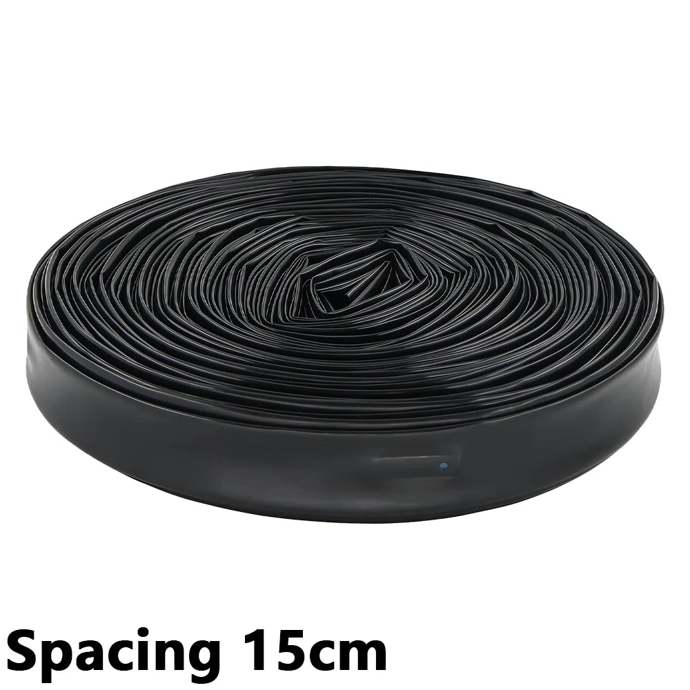 50/100m Drip Tape Watering Farm Agricultural Irrigation Soaker Hose Dripper 16mm PE Tubing Spacing 10-40cm for Garden Greenhouse Peaceful Pleasures Health and Wellness Spacing 15cm 16mm PE Tubing 50m