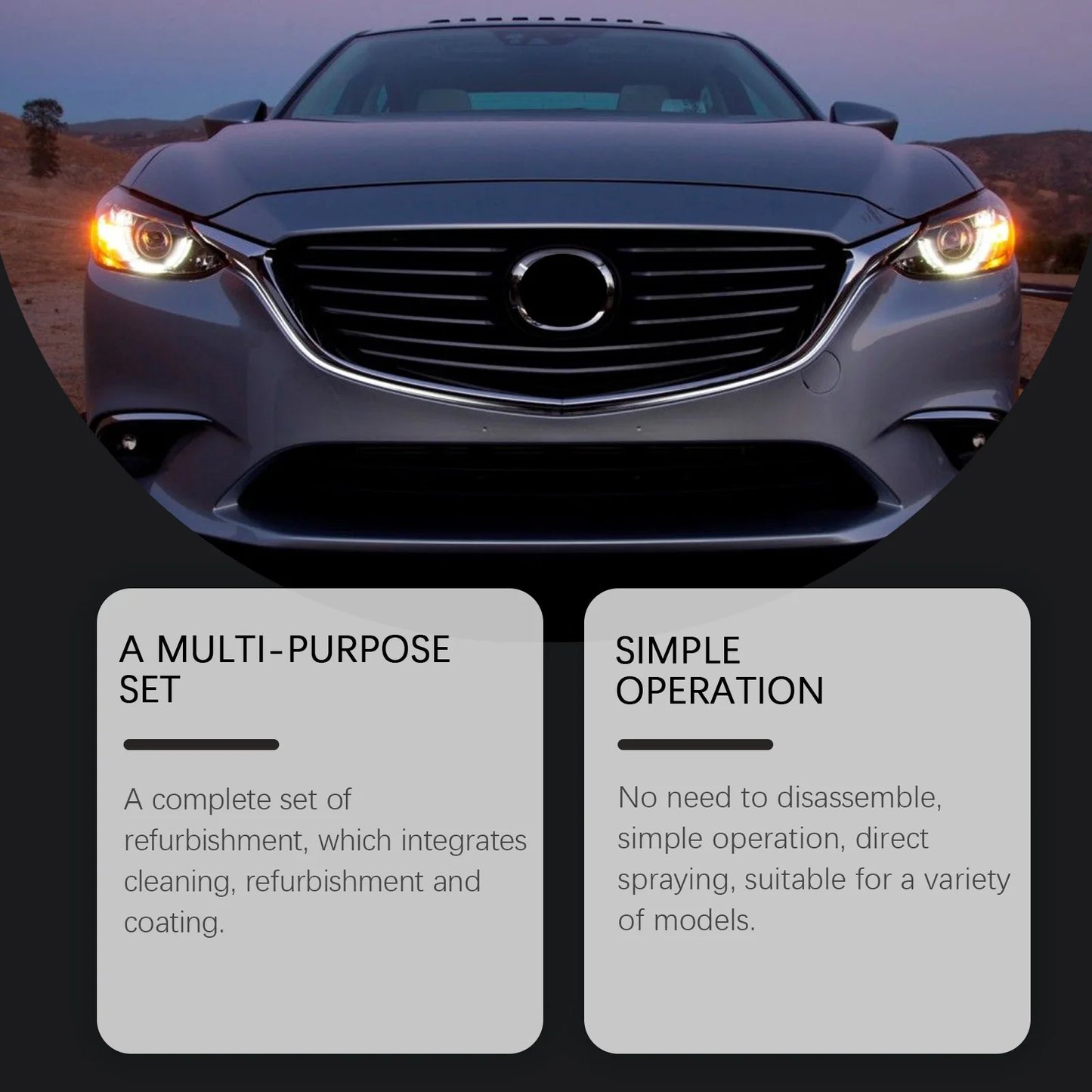 Homonth Headlight Restoration Kit – Remove Yellowing & Haze