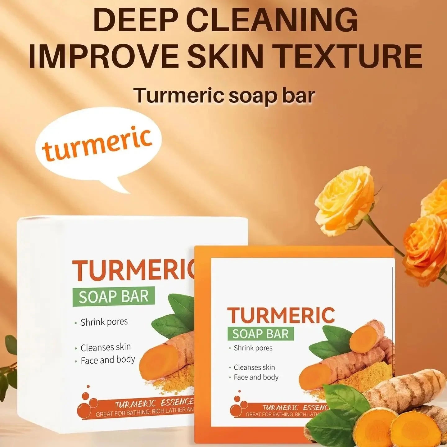 Natural Turmeric Soap – Brightening & Cleansing Bar Peaceful Pleasures Health and Wellness