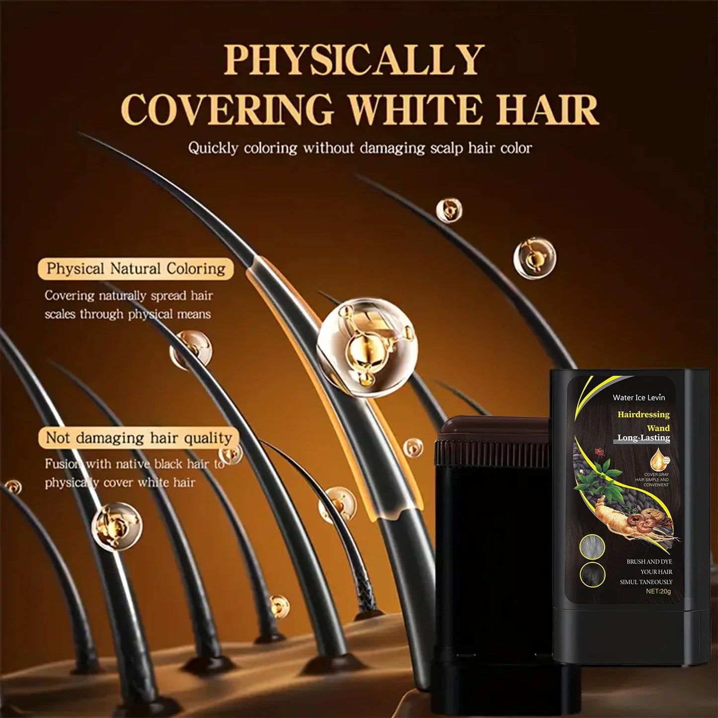 Quick Hair Dye Touch-Up Stick 20g – Covers Greys Instantly