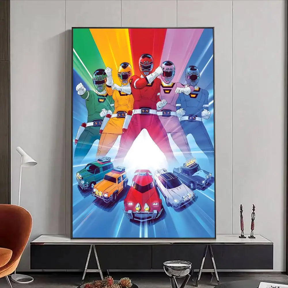 TV M-Mighty Morphin Power Rangers Poster HD art poster for home living room bar office decoration sticky, waterproof Peaceful Pleasures Health and Wellness z6 40X50cmNoframe