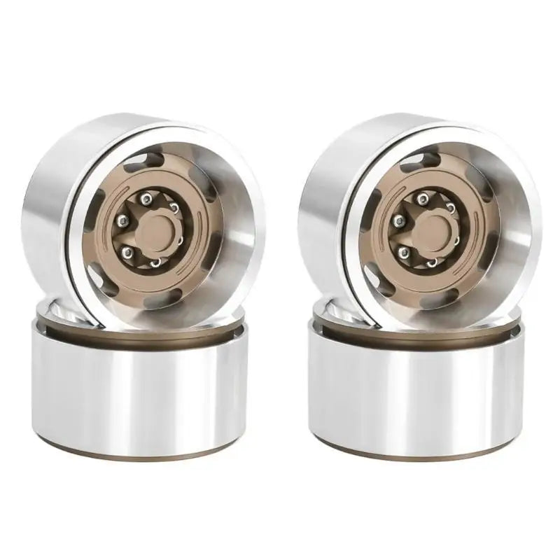 1.9" Metal Beadlock Wheel Rims for 1/10 RC Crawler – 4 Pack