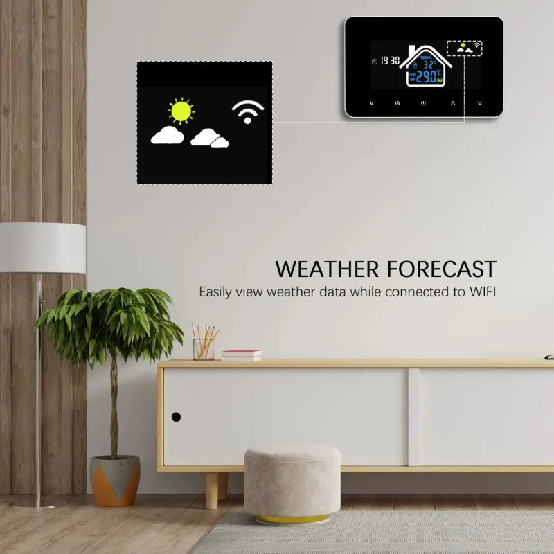 2024 New Smart Thermostat Tuya WiFi Temperature Controller Electric Floor Heating Plumbing LCD Display for Alice AlexaGoogleHome Peaceful Pleasures Health and Wellness