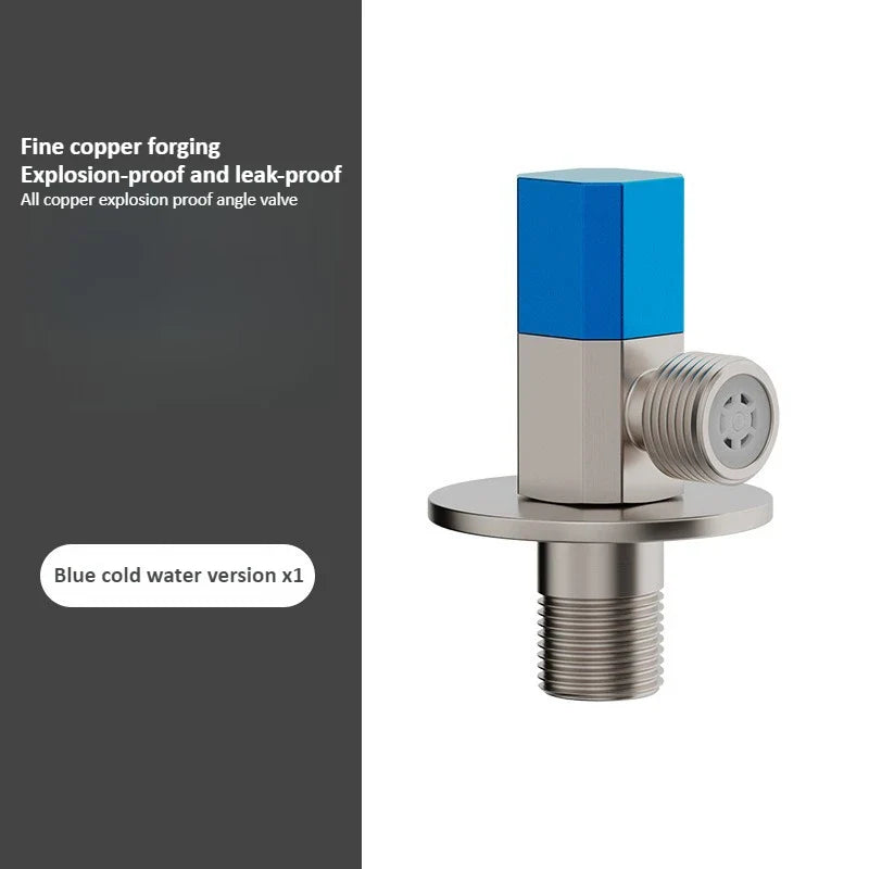 Brass Angle Valve – Hot & Cold Threaded Bathroom Shutoff Valve