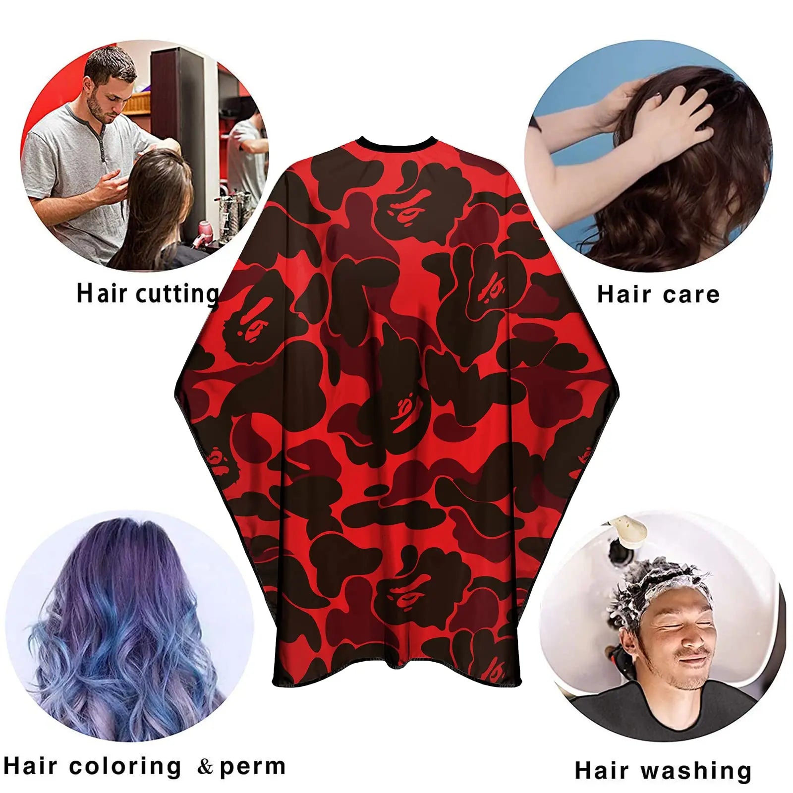 Professional Waterproof Hairdressing Apron Set Anti-Static Barber Cape Salon Tools for Men Haircut Stylist Work Gifts Peaceful Pleasures Health and Wellness
