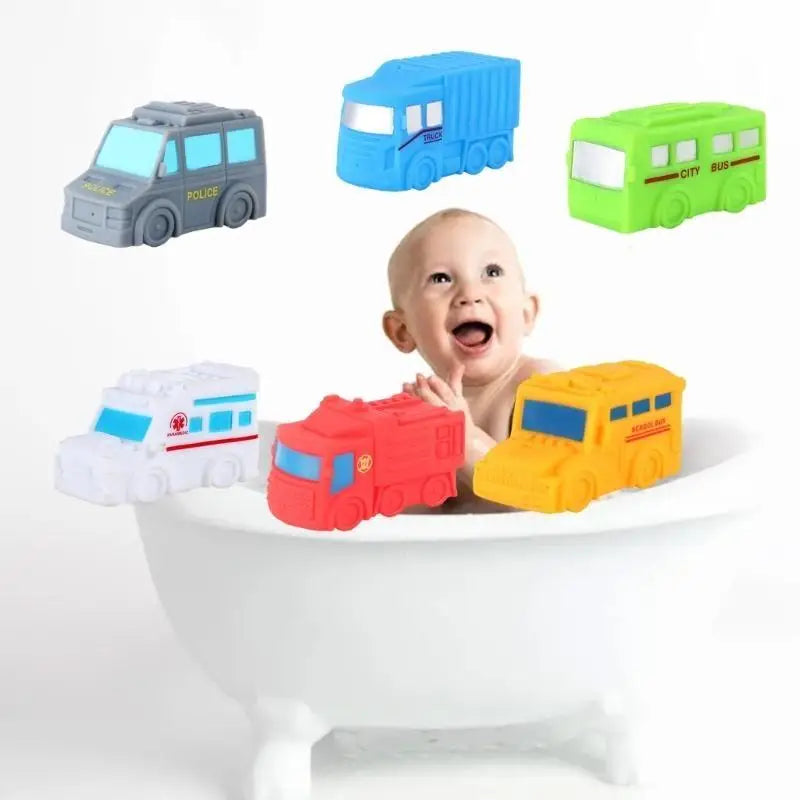 Toddler Bath Toy Car Set – 6 Floating Water Play Vehicles