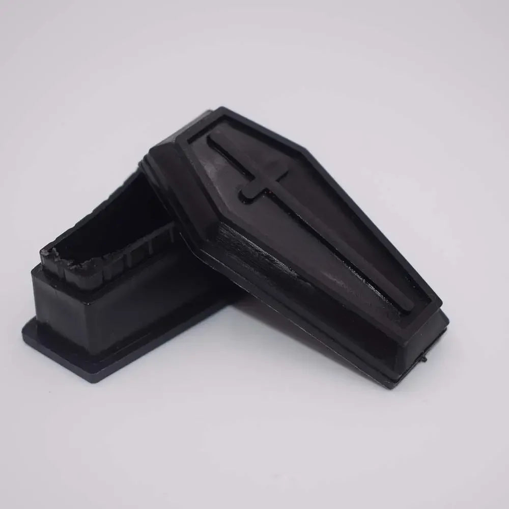 Mini Coffin Box Halloween Black Coffin Decoration Landscape Model Mock Storage Box Toy Decoration Peaceful Pleasures Health and Wellness