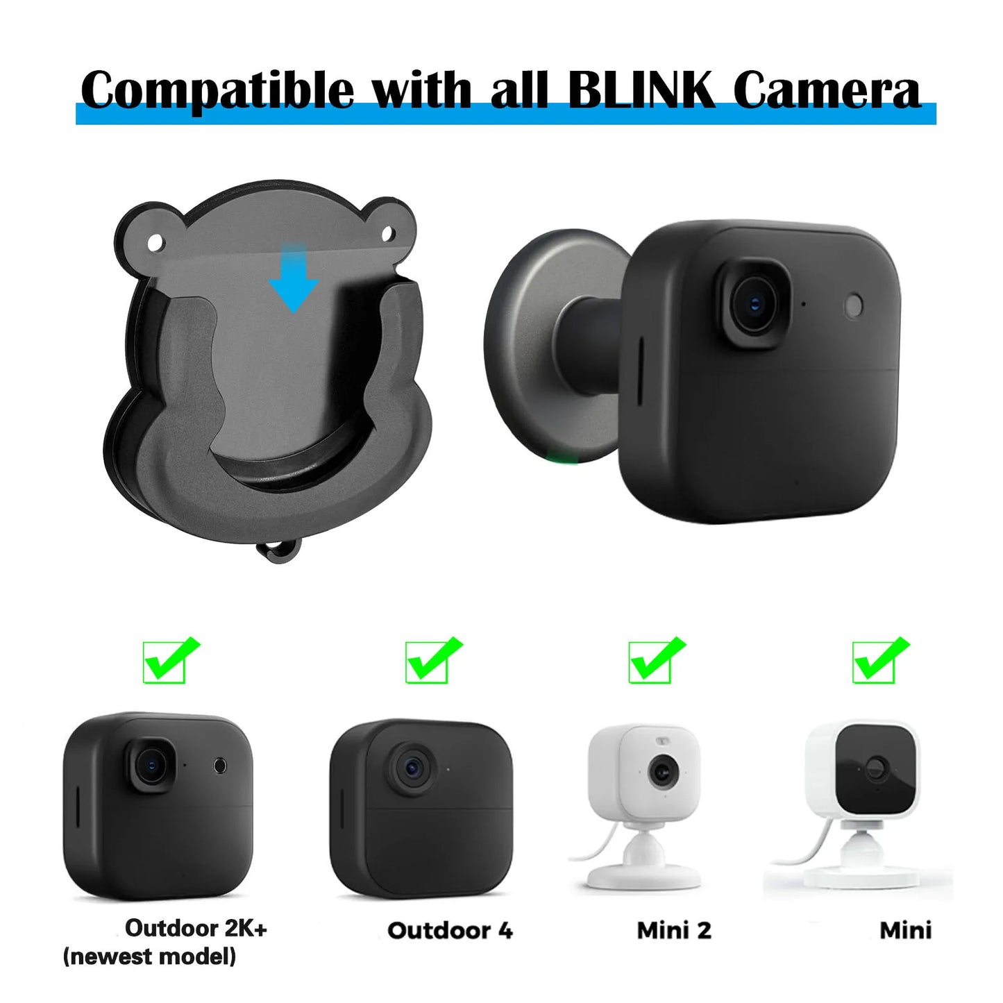 3 Pack For Blink Camera Can Be Drilled Or Dhesive Wall Mount Bracket For Blink Mini /Mini 2 /For Blink Outdoor 4 /Outdoor2K+ Peaceful Pleasures Health and Wellness