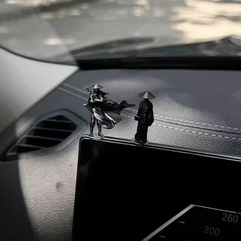6-Piece Mini Chinese Swordsman Figurines | Car & Home Décor