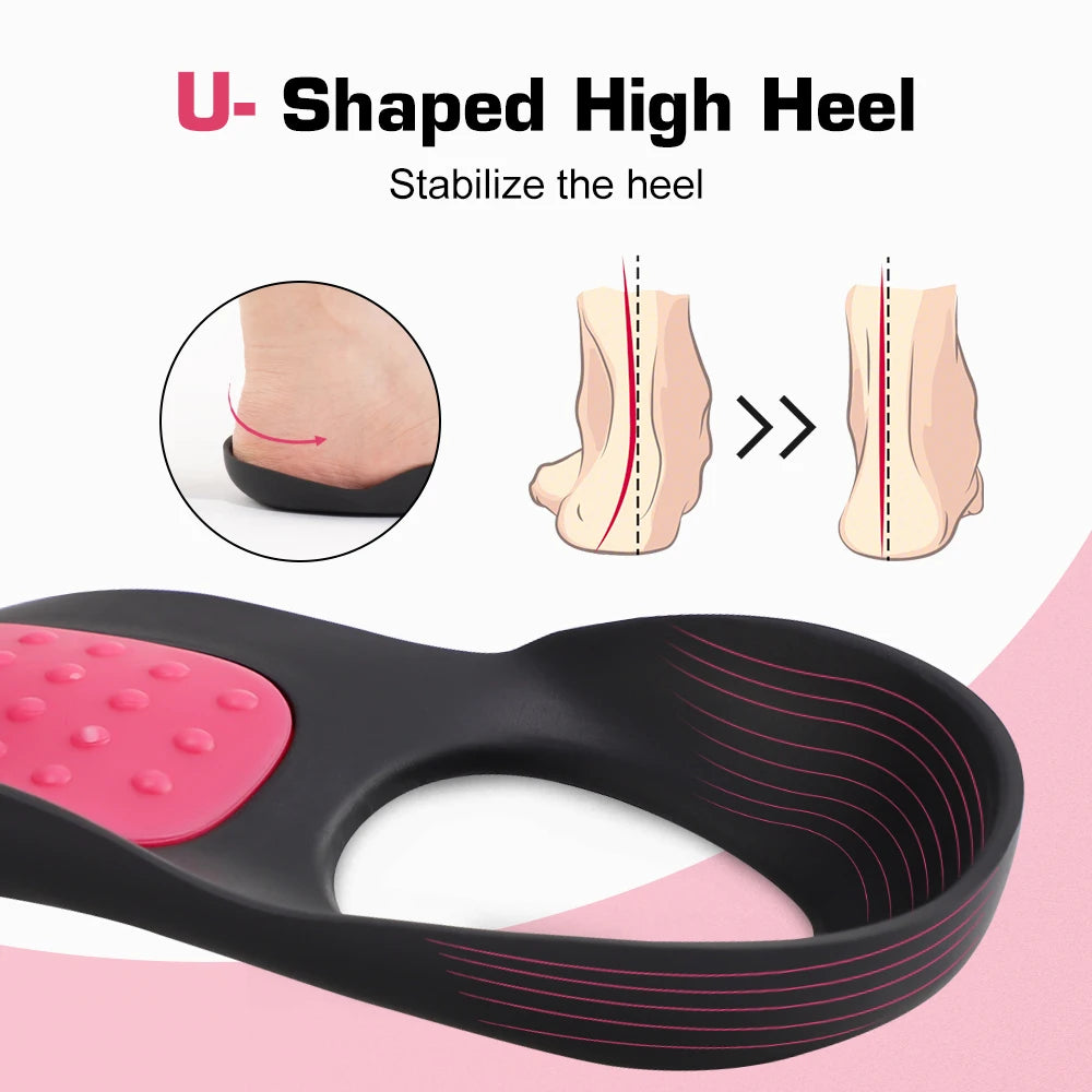 1 Pair Arch Support Foot Pads for Flat Feet Fallen Arches Non-Slip High Arch Support Shoes Inserts Plantar Fasciitis Relief Peaceful Pleasures Health and Wellness