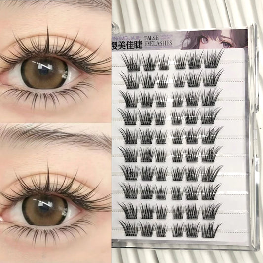 Wispy Cluster False Eyelashes | Natural Fluffy Lash Extensions False Eyelashes Peaceful Pleasures Health and Wellness