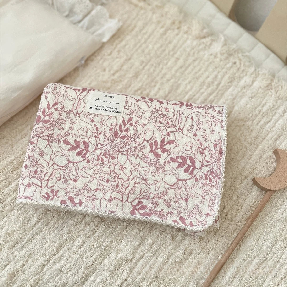 Baby Muslin Swaddle Blanket | 2-Layer Cotton & Bamboo Gauze Baby Swaddle Blanket Peaceful Pleasures Health and Wellness 32 2Layer 90x110cm
