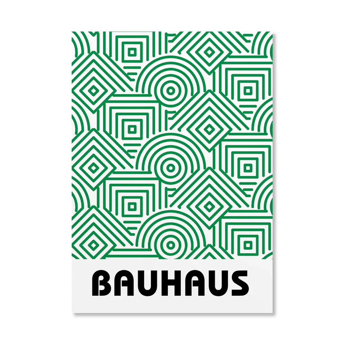 Abstract Orange Bauhaus Geometric Canvas Wall Art | Bicycle Print