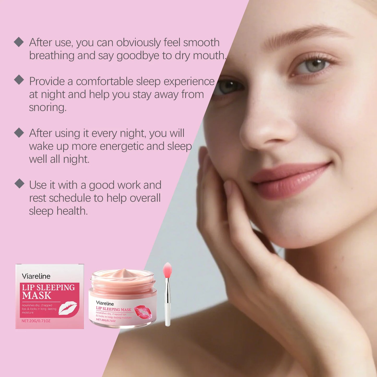 Viareline Lip Sleep Mask | Hydrating, Plumping & Repairing