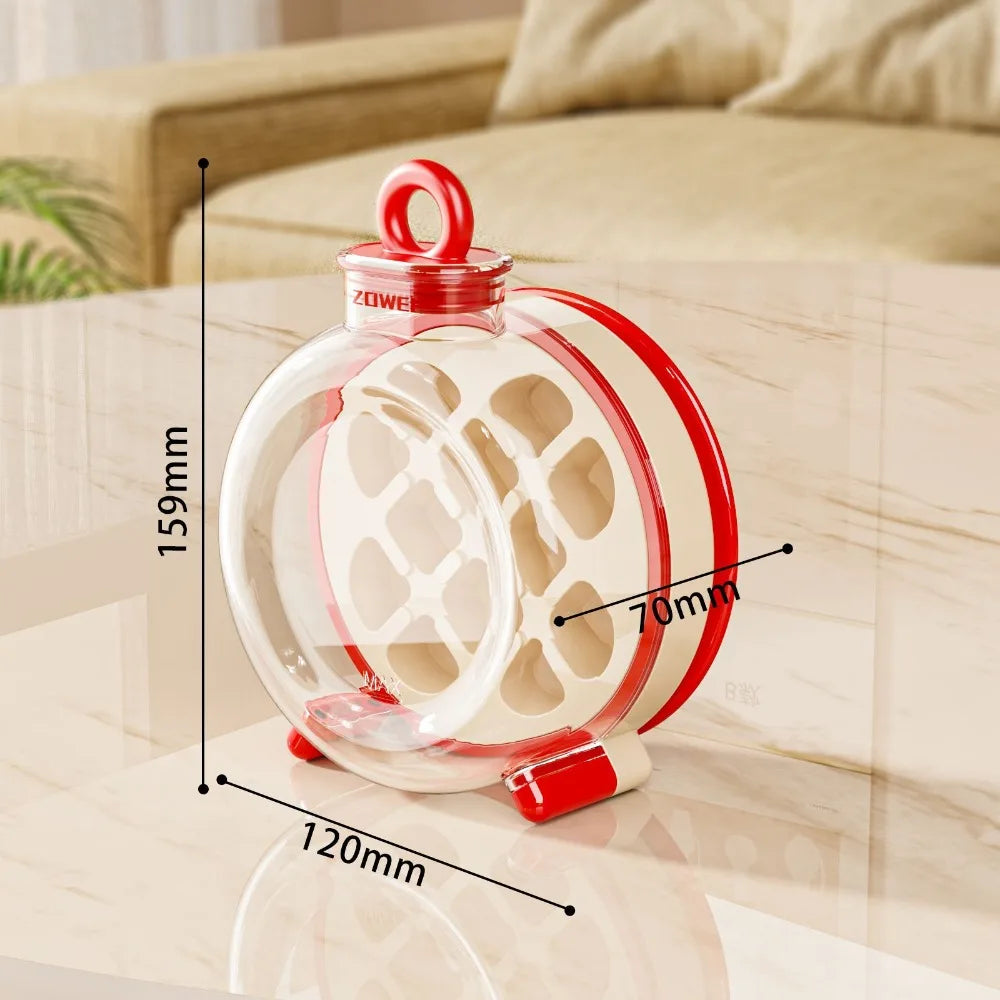 Food Storage Plastic Ice King Cup Heat Relief Press Mechanism Ice Making Box Summer Design Ice Storage Box Kitchenware Peaceful Pleasures Health and Wellness Red without Straw