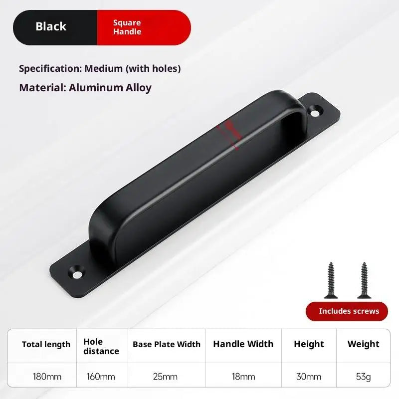 Aluminum Alloy Drill-free Handle Glass Sliding Door Window Drawer Wardrobe Push-pull Bathroom Sticker Door Handles Peaceful Pleasures Health and Wellness A2