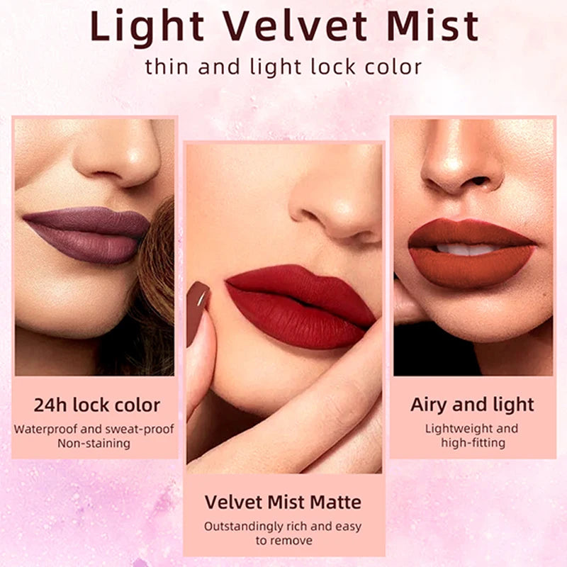 12-Piece Lip Gloss Set, Non-Stick, Non-Fading, Durable Liquid Lipstick with Gift Box - Perfect Makeup Gift for Friends and Famil Peaceful Pleasures Health and Wellness
