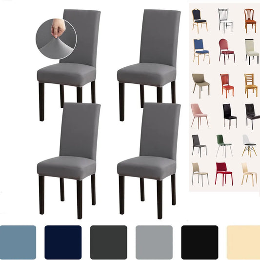 Dining Room Chair Cover Set of 8/4 High Stretch Slipcover Removable NonSlip Seat Protector for Home Party Hotel Wedding Ceremony Peaceful Pleasures Health and Wellness