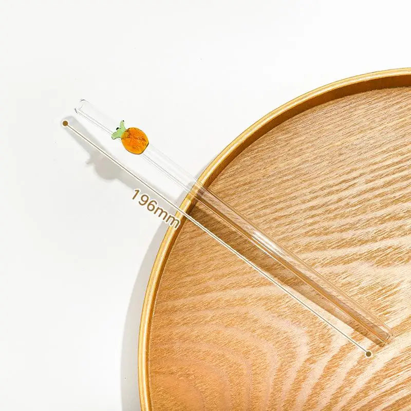 Reusable Glass Drinking Straw with Brush | BPA-Free Eco Gift