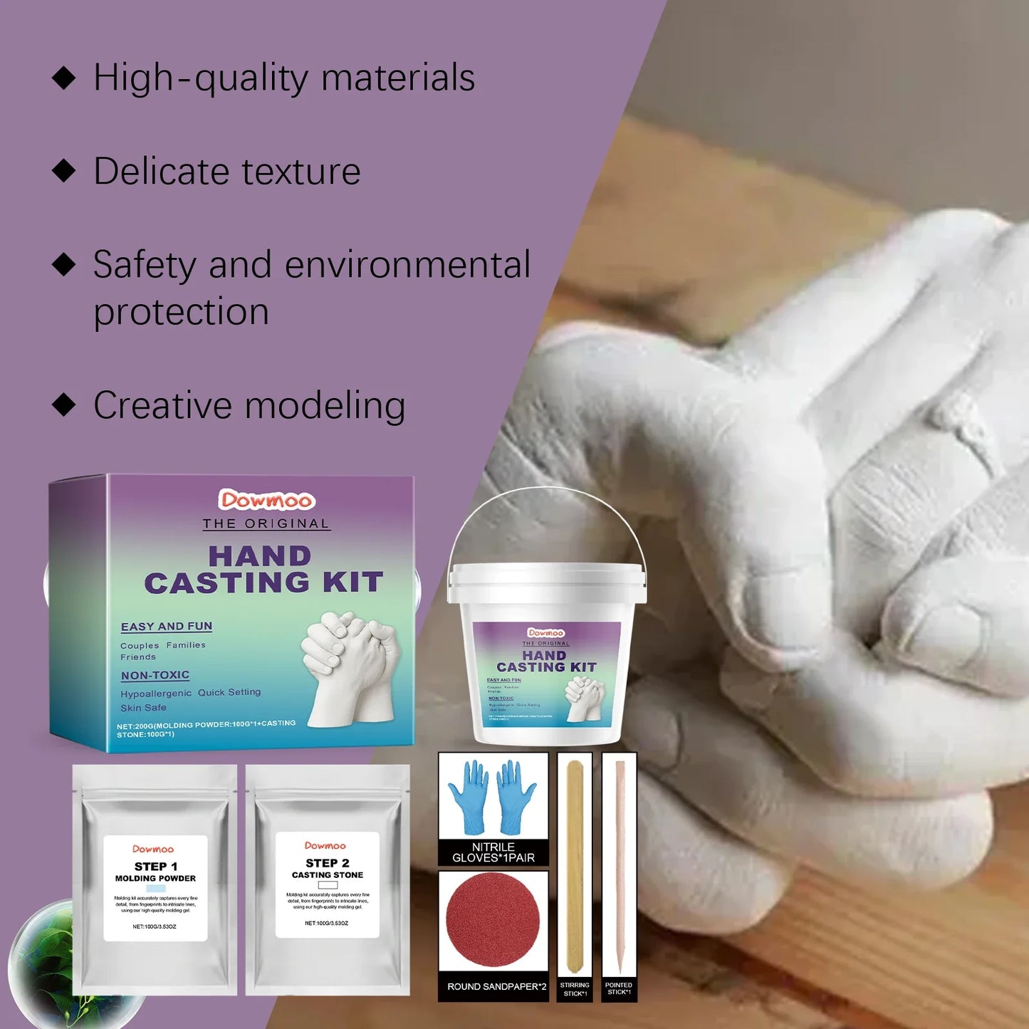 DIY Hand Casting Kit – 3D Mold Making Set for Family & Couples